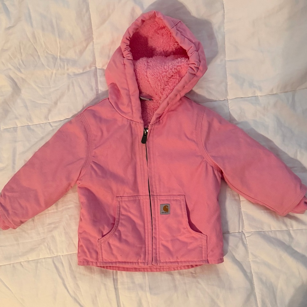Carhartt Blush Pink Sherpa-Lined Hoodie